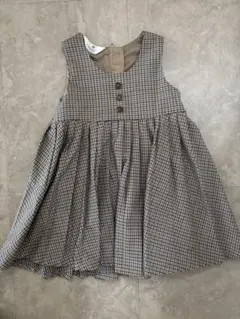 H&M ノースリーブ チェック柄ワンピース　秋冬用
