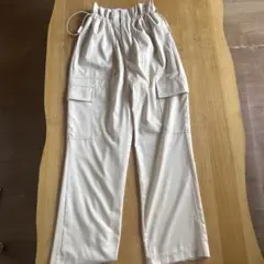 SeaRoomlynn サテンカーゴパンツ アイボリー M