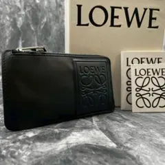 LOEWE 二つ折り財布 ブラック レザー - メルカリ