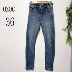 OZOC オゾック スキニー デニムパンツ ブルー サイズ36 ストレッチ素材のサムネイル