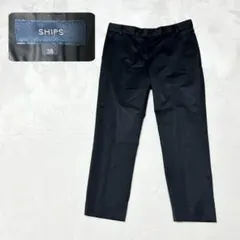 SHIPS ヒップアップ サポートパンツ　クロップド　テーバードパンツ　ネイビーのサムネイル