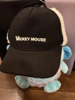Mickey Mouse 耳付きキャップ 黒