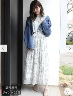MERCURYDUO 花柄ワンピース ノースリーブ