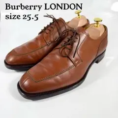 バーバリー　ロンドン　ビジネスシューズ（25,5）革靴　Uチップ　茶　３E