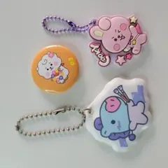 BT21 キーホルダー バッジ 3種セット COOKY RJ MANG