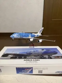 8/3…Airbus／a380 ANA フライングホヌ ブルー約50cm - メルカリ