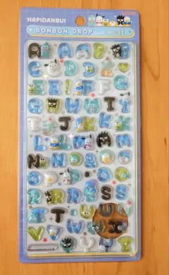 【正規品】新作　ボンボンドロップシール　文字　はぴだんぶい