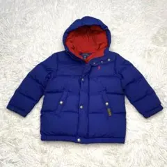 【Ralph Lauren 】フード付きダウンコート 3/3T ネイビー　100