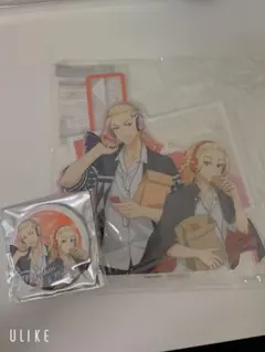 東京リベンジャーズ マイキー、ドラケン BIGアクスタ 缶バッジ