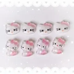 キティちゃんネイルパーツ ハローキティ カボション デコパーツ 薄ピンク
