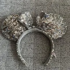 ミニーマウス風カチューシャ シルバー