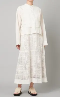 タグ付未使用品 FRAY I.D キルティングシャツレイヤードワンピース