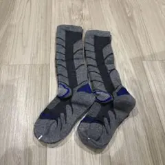 WEIERYA スキーソックス　スノボ　ソックス　ウール　グレー　S 2足組