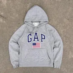 00sOLDGAP ギャップ ロゴパーカー USA国旗プリントフーディ