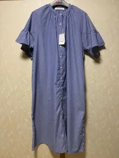 AS KNOW AS PLUS ストライプのロングワンピース