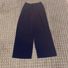 ユニクロ　ネイビー ワイドパンツ