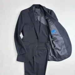 美品 Mr.JUNKO ウォッシャブル 青山 スーツ セットアップ 黒 YA5