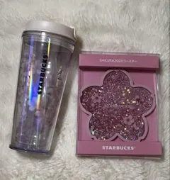 スタバ　SAKURA2026タンブラーホワイト473ml ・コースター　セット