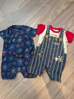 《2着まとめ売り*☆彡》SNOOPY　花火柄　ロンパース