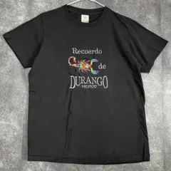 メキシコ DURANGO スコーピオン 刺繍 Tシャツ ブラック M スーベニア
