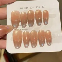 ネイルチップ・付け爪 10個セット マグネットキラキラ