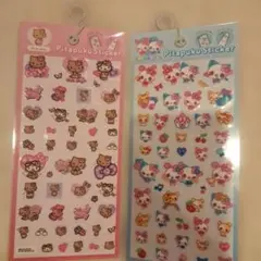 日焼けキティ ぴたぷくステッカー Pitapuku Sticker 2枚セット