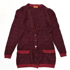 専用ミッソーニ 最高級　オレンジタグ　長袖　ニット　総柄　カーディガン　赤　42