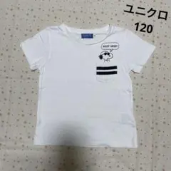ユニクロ スヌーピー Tシャツ 白 ☆ 120 UT