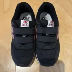 new balance 313 ブラック/レッド 20.5cm ベルクロ