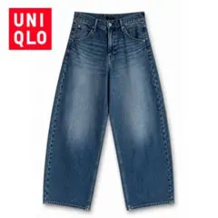 25AW✨ユニクロ バギーカーブジーンズ 67BLUE サイズ26 裾上げ無