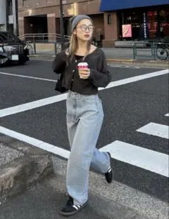 ungrid カーディガン Vネックシアーショートニットカーデ