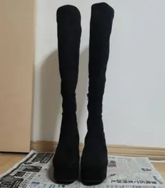Avail ニーハイブーツ ロングブーツ 厚底 スエード Sサイズ