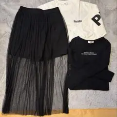 wego 長袖Tシャツ ニット 短パン 3点セット