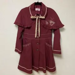 axes femme POETIQUE バーガンディロングコート