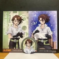 Dr.STONE アニメイト　ジュエリー缶バッジ　特典イラストカード　SAI