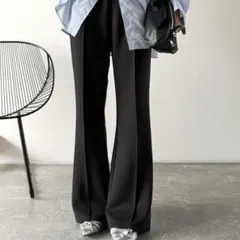 【classicalelf】新品　フレアパンツ　ブラック　XL 脚長シルエット