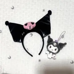 サンリオ クロミ カチューシャ ブラック マスコット　セット