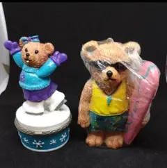 クマのフィギュアセット（スケート・ビーチスタイル