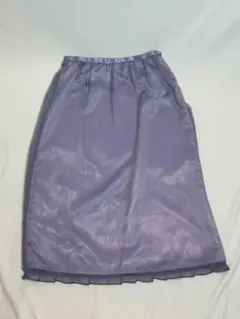 美品【ef-de 】パープル シアー スカートMサイズのサムネイル