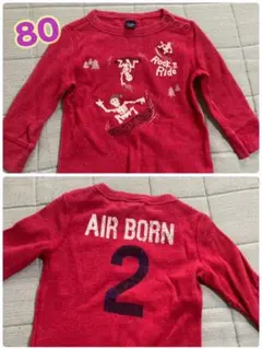 GAP 薄手ロンT ワッフル生地　スカル柄がかわいいです★