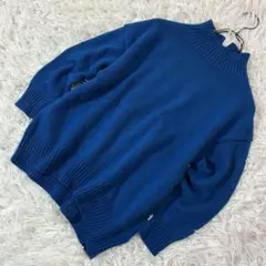 GIANNI LO GIUDICE ニットセーター【М相当】 青 ハイネック
