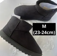 ラスト1‼️新品　黒　シンプルブーツ【M】23-24cm