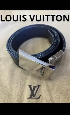 美品 ルイヴィトン ベルト ネオアンヴァントゥール シルバープレート 黒 美品 ルイヴィトン ベルト ネオアンヴァントゥール シルバープレート