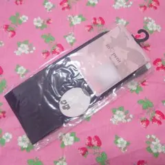 【新品】ハート柄シアーハイソックス黒　m♡petit by misakoのサムネイル