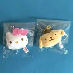 サンリオぬいぐるみマスコットストラップ2個セット ハローキティ ポムポムプリン