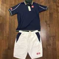 ユニクロ　テニスウェア ハーフパンツ セット Ｍサイズ　錦織圭モデル　新品未使用のサムネイル