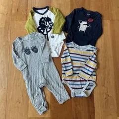 baby GAP 長袖ロンパース4枚セット 6-12M 70サイズ