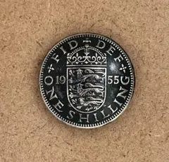 スリーライオン　イギリス　１シリング コンチョ 1955 イングランド