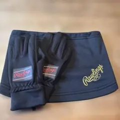 Rawlings 野球　手袋&ネックウォーマー　ブラック　EAC12F02