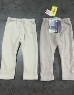 ✨新品未使用品✨ベビー　レギンスパンツ　裏起毛　2点セット　90cm 10丈